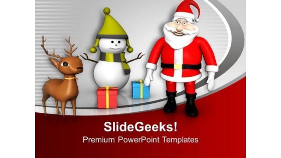 Santa Claus With Gifts Christmas Theme PowerPoint Templates Ppt Backgrounds For Slides 0113 Santa Claus With Gifts Christmas Theme PowerPoint Templates Ppt Backgrounds For Slides 0113