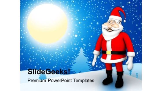 Santa Standing In Sun Christmas Eve PowerPoint Templates Ppt Backgrounds For Slides 1212 Santa Standing In Sun Christmas Eve PowerPoint Templates Ppt Backgrounds For Slides 1212