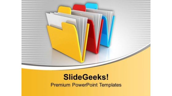 Save Your Data In Folders PowerPoint Templates Ppt Backgrounds For Slides 0513