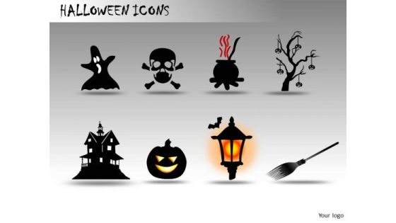 Scary Halloween Icons PowerPoint Image Clipart Slides Scary Halloween Icons PowerPoint Image Clipart Slides