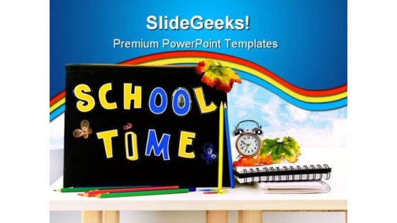 School Time Education PowerPoint Template 1110 School Time Education PowerPoint Template 1110