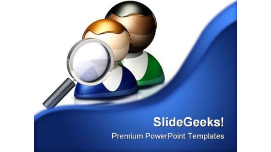Search Icon People PowerPoint Template 0910