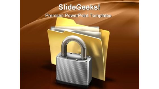 Secure Files Business PowerPoint Template 1110 Secure Files Business PowerPoint Template 1110