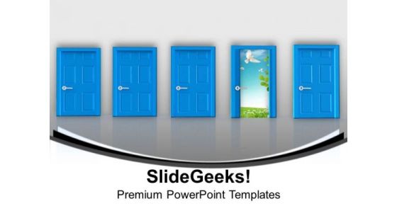 Selecting Ideal Door Is Important PowerPoint Templates Ppt Backgrounds For Slides 0713 Selecting Ideal Door Is Important PowerPoint Templates Ppt Backgrounds For Slides 0713