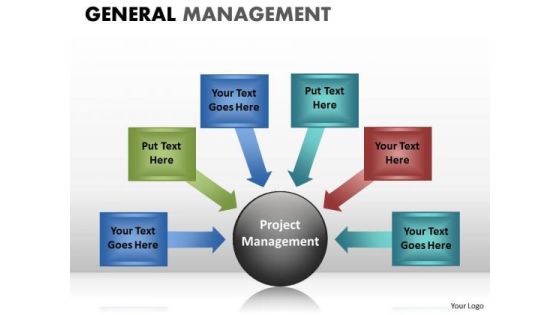 Semicircular Process Diagram With Text Boxes PowerPoint Templates