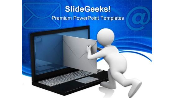 Sending Email Internet PowerPoint Template 1110 Sending Email Internet PowerPoint Template 1110