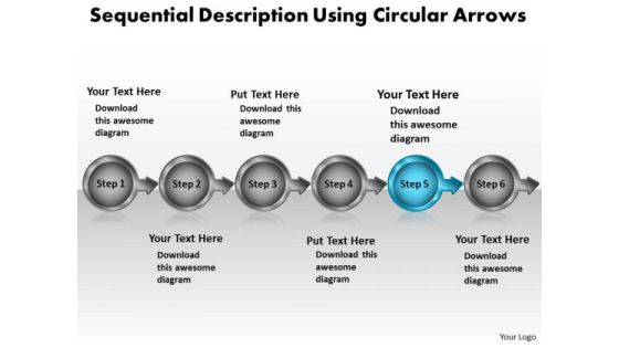 Sequential Description Using Circular Arrows Working Flow Chart PowerPoint Slides Sequential Description Using Circular Arrows Working Flow Chart PowerPoint Slides