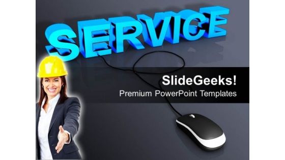 Service With Computer Mouse PowerPoint Templates And PowerPoint Themes 0912 Service With Computer Mouse PowerPoint Templates And PowerPoint Themes 0912