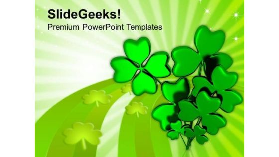 Shamrock With Message Happy Patricks Day PowerPoint Templates Ppt Backgrounds For Slides 0313 Shamrock With Message Happy Patricks Day PowerPoint Templates Ppt Backgrounds For Slides 0313