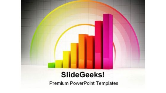 Shiny Bar Graph Business PowerPoint Template 0910