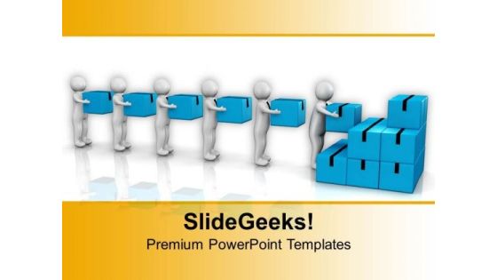 Shipping Transport Container Box Teamwork PowerPoint Templates Ppt Backgrounds For Slides 0813