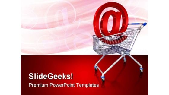 Shopping Cart With E Mail Sign Computer PowerPoint Templates And PowerPoint Backgrounds 0211 Shopping Cart With E Mail Sign Computer PowerPoint Templates And PowerPoint Backgrounds 0211