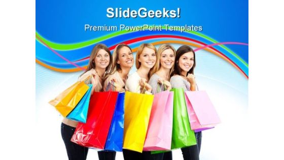 Shopping Women Sales PowerPoint Themes And PowerPoint Slides 0311
