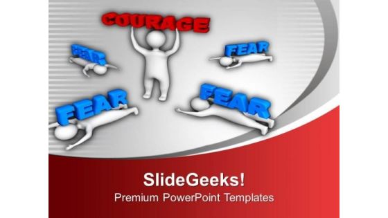 Show Courage And Leave Fear PowerPoint Templates Ppt Backgrounds For Slides 0513 Show Courage And Leave Fear PowerPoint Templates Ppt Backgrounds For Slides 0513