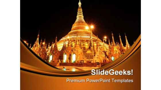 Shwedagon Pagoda At Night Religion PowerPoint Themes And PowerPoint Slides 0411 Shwedagon Pagoda At Night Religion PowerPoint Themes And PowerPoint Slides 0411