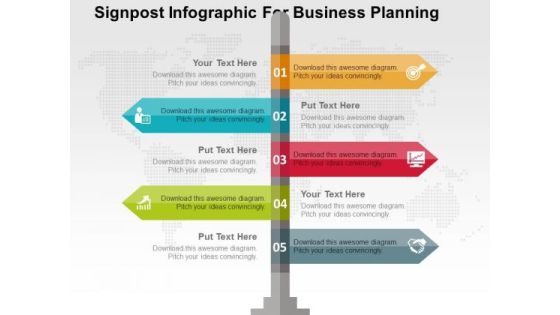 Signpost Infographic For Business Planning PowerPoint Templates