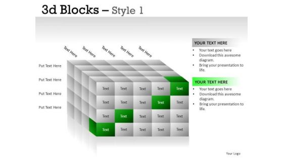 Silver 3d Blocks 1 PowerPoint Slides And Ppt Diagram Templates