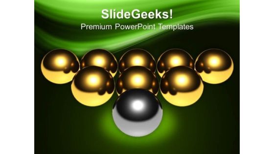 Silver Ball Infront Of Golden Leadership PowerPoint Templates Ppt Backgrounds For Slides 0213 Silver Ball Infront Of Golden Leadership PowerPoint Templates Ppt Backgrounds For Slides 0213