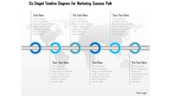 Six Staged Timeline Diagram For Marketing Success Path Presentation Template Six Staged Timeline Diagram For Marketing Success Path Presentation Template