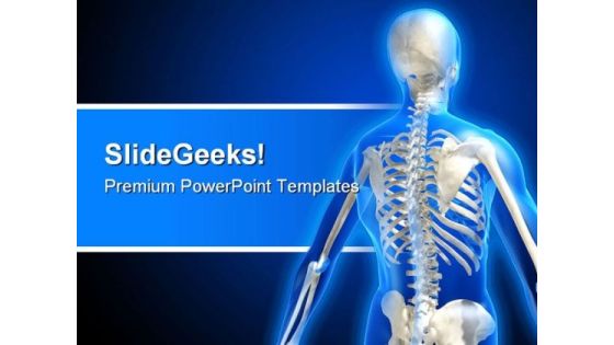 Skeleton Medical PowerPoint Template 0610