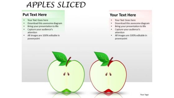 Slice Data With Apples Sliced PowerPoint Slides And Ppt Diagram Templates Slice Data With Apples Sliced PowerPoint Slides And Ppt Diagram Templates