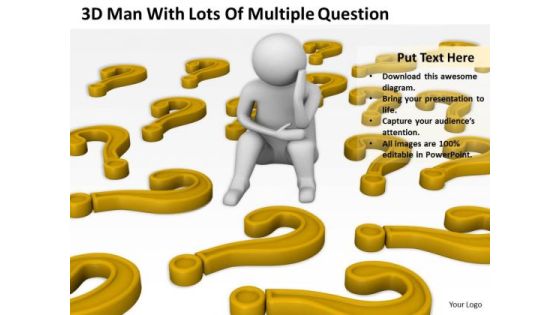 Small Business Network Diagram 3d Man With Lots Of Question PowerPoint Slides Small Business Network Diagram 3d Man With Lots Of Question PowerPoint Slides