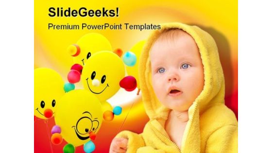 Smiley Child Baby PowerPoint Themes And PowerPoint Slides 0411