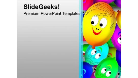 Smiley Faces For Party Theme PowerPoint Templates Ppt Backgrounds For Slides 0513 Smiley Faces For Party Theme PowerPoint Templates Ppt Backgrounds For Slides 0513