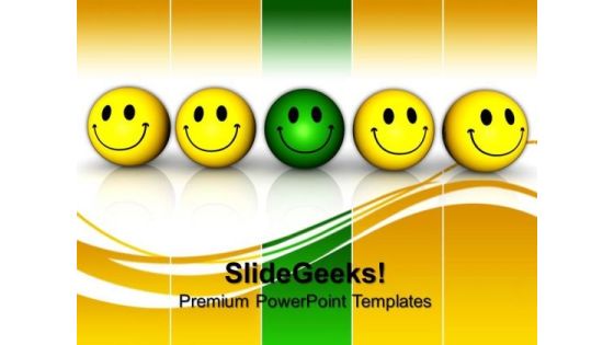 Smiley Team With Leadership PowerPoint Templates And PowerPoint Themes 0812 Smiley Team With Leadership PowerPoint Templates And PowerPoint Themes 0812