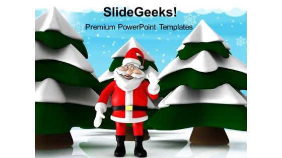 Snow Christmas Tree With Santa Holidays PowerPoint Templates Ppt Backgrounds For Slides 1212 Snow Christmas Tree With Santa Holidays PowerPoint Templates Ppt Backgrounds For Slides 1212