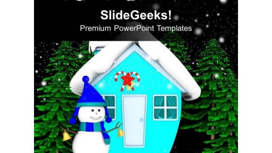 Snowman In Christmas Eve PowerPoint Templates Ppt Backgrounds For Slides 0113 Snowman In Christmas Eve PowerPoint Templates Ppt Backgrounds For Slides 0113