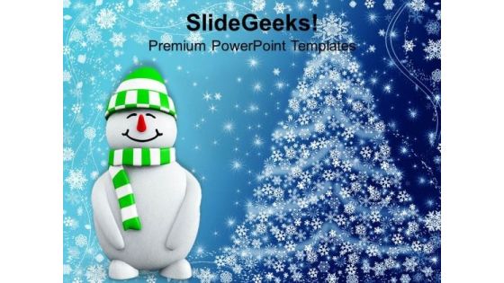 Snowman With Christmas Background PowerPoint Templates Ppt Backgrounds For Slides 1112 Snowman With Christmas Background PowerPoint Templates Ppt Backgrounds For Slides 1112