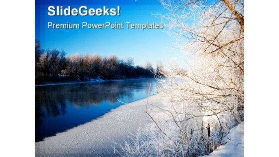 Snowy Winter Beauty PowerPoint Background And Template 1210