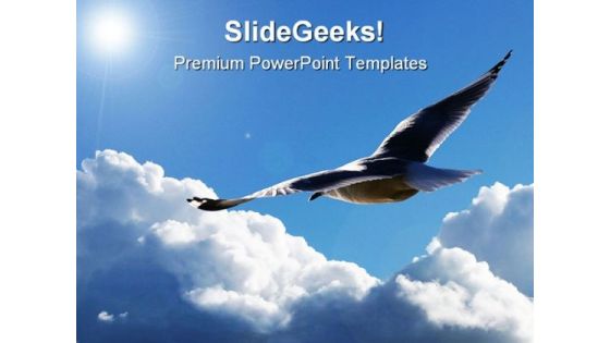 Soaring Through The Clouds Animals PowerPoint Templates And PowerPoint Backgrounds 0811 Soaring Through The Clouds Animals PowerPoint Templates And PowerPoint Backgrounds 0811