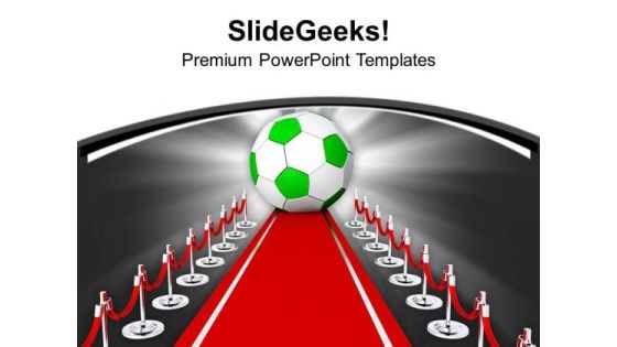 Soccer Ball On The Red Carpet Game PowerPoint Templates Ppt Backgrounds For Slides 0713 Soccer Ball On The Red Carpet Game PowerPoint Templates Ppt Backgrounds For Slides 0713
