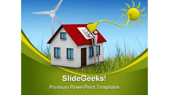 Solar Energy Science PowerPoint Template 0910