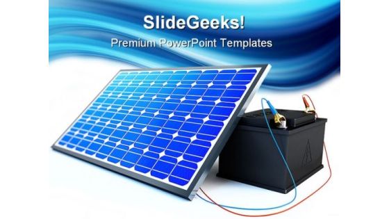 Solar Panel Charges Battery Technology PowerPoint Templates And PowerPoint Backgrounds 0211 Solar Panel Charges Battery Technology PowerPoint Templates And PowerPoint Backgrounds 0211