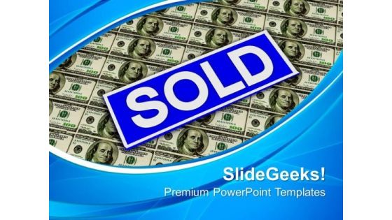 Sold Rider Sign Over Dollars Marketing PowerPoint Templates Ppt Backgrounds For Slides 0113 Sold Rider Sign Over Dollars Marketing PowerPoint Templates Ppt Backgrounds For Slides 0113