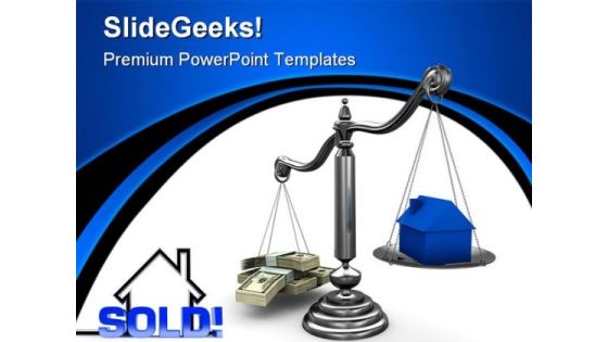 Sold Sign House With Dollars Business PowerPoint Templates And PowerPoint Backgrounds 0511 Sold Sign House With Dollars Business PowerPoint Templates And PowerPoint Backgrounds 0511