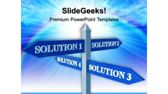 Solution Signpost Business PowerPoint Templates And PowerPoint Themes 0512 Solution Signpost Business PowerPoint Templates And PowerPoint Themes 0512