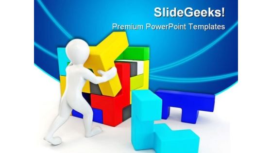 Solve Puzzles Business PowerPoint Templates And PowerPoint Backgrounds 0411