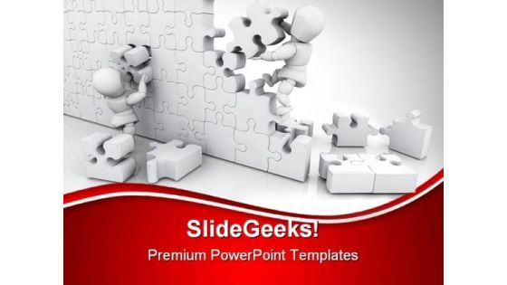 Solving Jigsaw Puzzle Business PowerPoint Themes And PowerPoint Slides 0811 Solving Jigsaw Puzzle Business PowerPoint Themes And PowerPoint Slides 0811