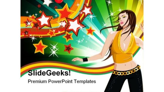 Sound Burst And Girl Music PowerPoint Themes And PowerPoint Slides 0311 Sound Burst And Girl Music PowerPoint Themes And PowerPoint Slides 0311