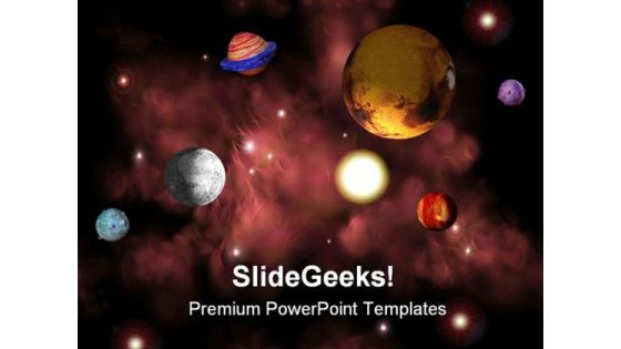 Space Earth PowerPoint Template 0610