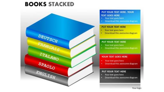 Spanish Italian French German Language Books PowerPoint Templates Spanish Italian French German Language Books PowerPoint Templates