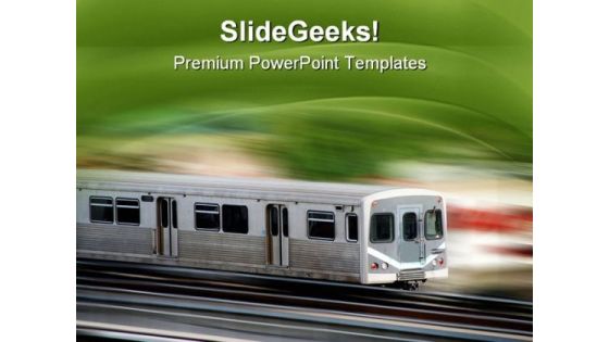 Speed Train Travel PowerPoint Themes And PowerPoint Slides 0811