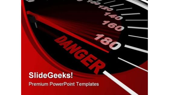 Speedometer Shows Danger Travel PowerPoint Themes And PowerPoint Slides 0411 Speedometer Shows Danger Travel PowerPoint Themes And PowerPoint Slides 0411