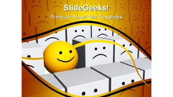 Sphere With Smile Leadership PowerPoint Themes And PowerPoint Slides 0511