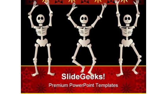 Spooky Skeletons Science PowerPoint Themes And PowerPoint Slides 0611