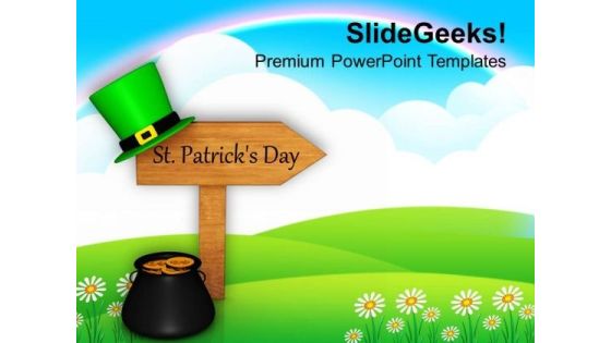 St Patricks Day Signpost Festival PowerPoint Templates Ppt Backgrounds For Slides 0213 St Patricks Day Signpost Festival PowerPoint Templates Ppt Backgrounds For Slides 0213